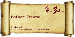 Hafner Zsuzsa névjegykártya